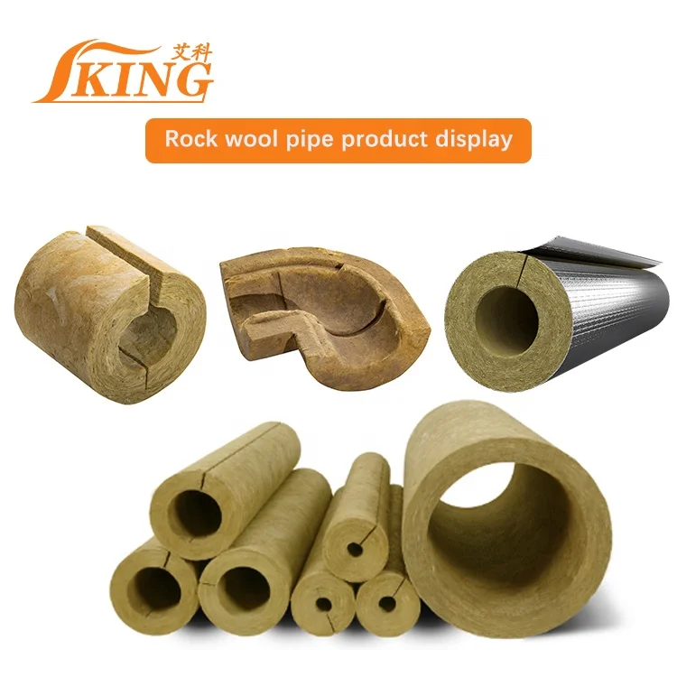 ISOKING Basalt Rock Wool Tube Insulation Fireproof Rock Wool Pipe
