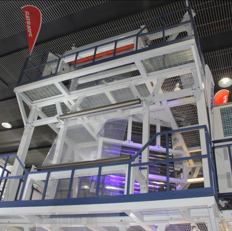 2600mm Film Width Balloon Membrane Making Machine Abc Three Layer Co Extrusion Blown Film Machine