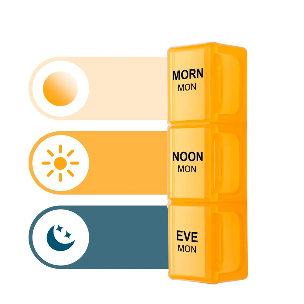 Best Selling 7 Day Logo Cheap Price Promotion Customized Logo 21 Cases Weekly Plastic Pill Box