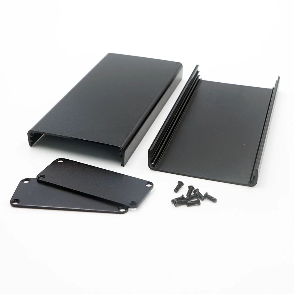 LENWA Fireproof Waterproof Custom Branded Modular Small Aluminum Enclosure Housing With End Plate and Mounting Holes for PCB