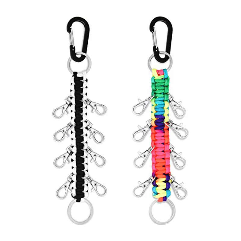 2x Cheer Bow Holder Aus Paracord – Schlüsselanhänger Zum Aufhängen Von Schleifen & Kleinteilen