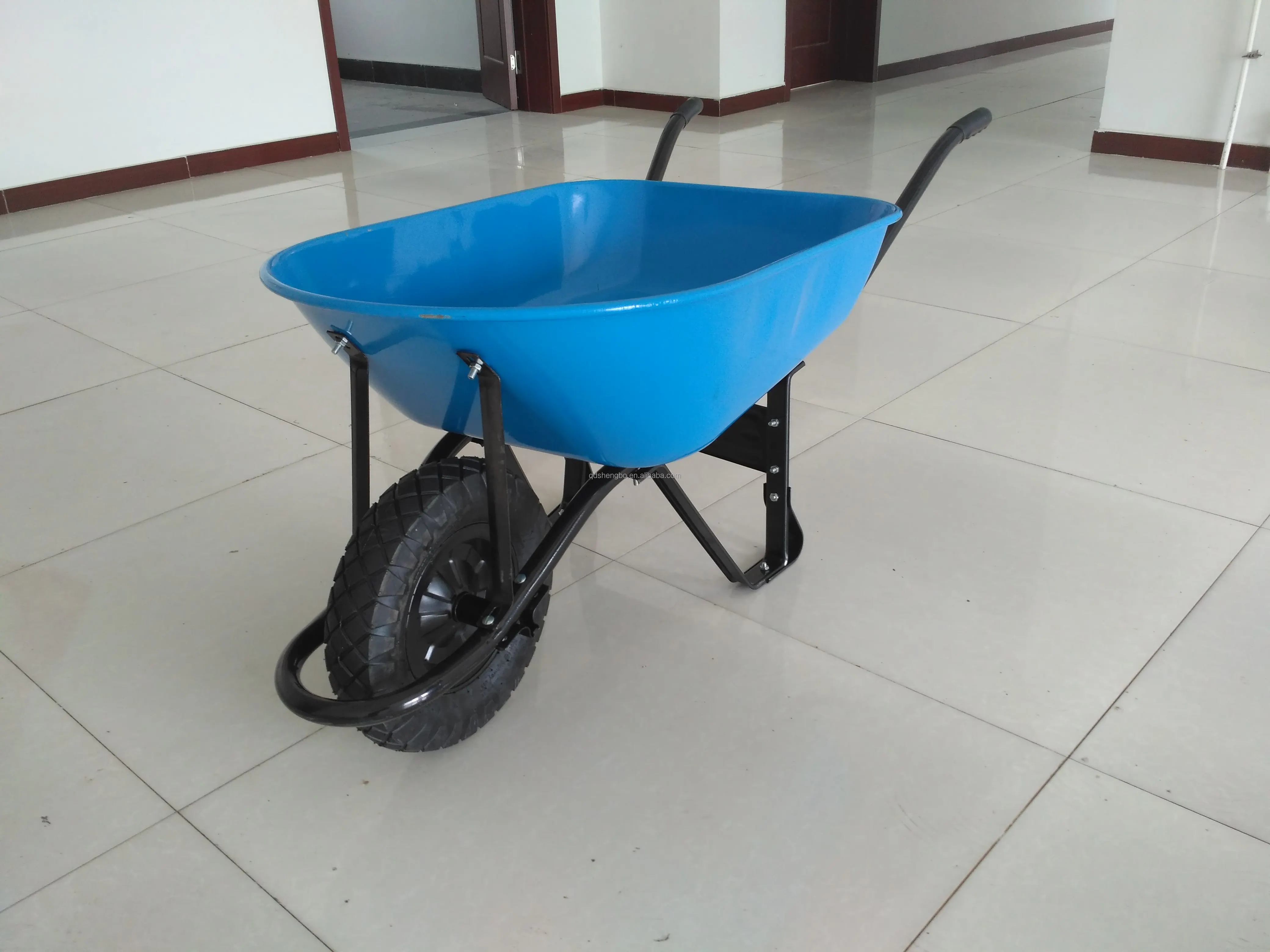 Blue Color Wheel Barrow Wheelbarrow For Transport Of Goods Metal ...