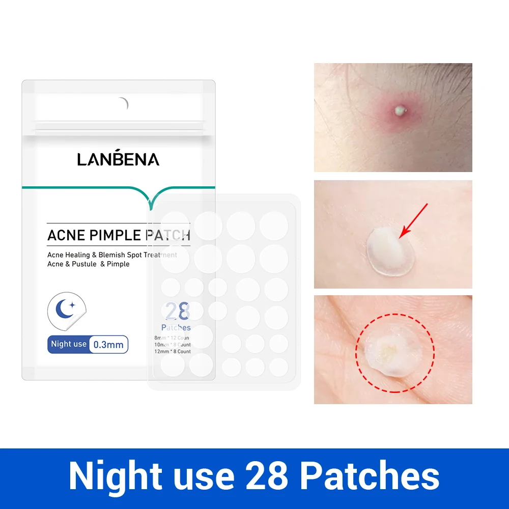LANBENA Invisible Acne Cover Acne Pimple Healing Patch Glitter Pimple Patch for Night