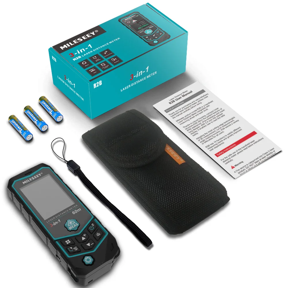 Mileseey R2b Ip65 Roller Measurement Laser Measure Distance Meter Laser ...