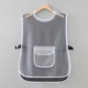 Gilet imperméable transparent en TPU blanc avec panneau arrière en maille