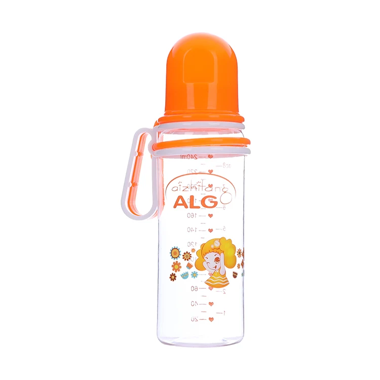 Aizhilang Straight Bpa Free 240ml Feeding Baby Bottle Good Grade Plastic Adult Baby Bottle