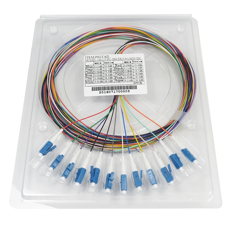 Lc Sc Apc Upc 8 12 Color Fiber Optic Ribbon Pigtail - Buy 12 Fibers ...