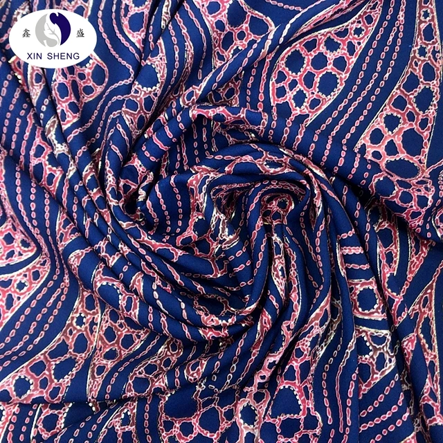Poly 4 Way Stretch Supersoft Gold Foil Printing Fabric