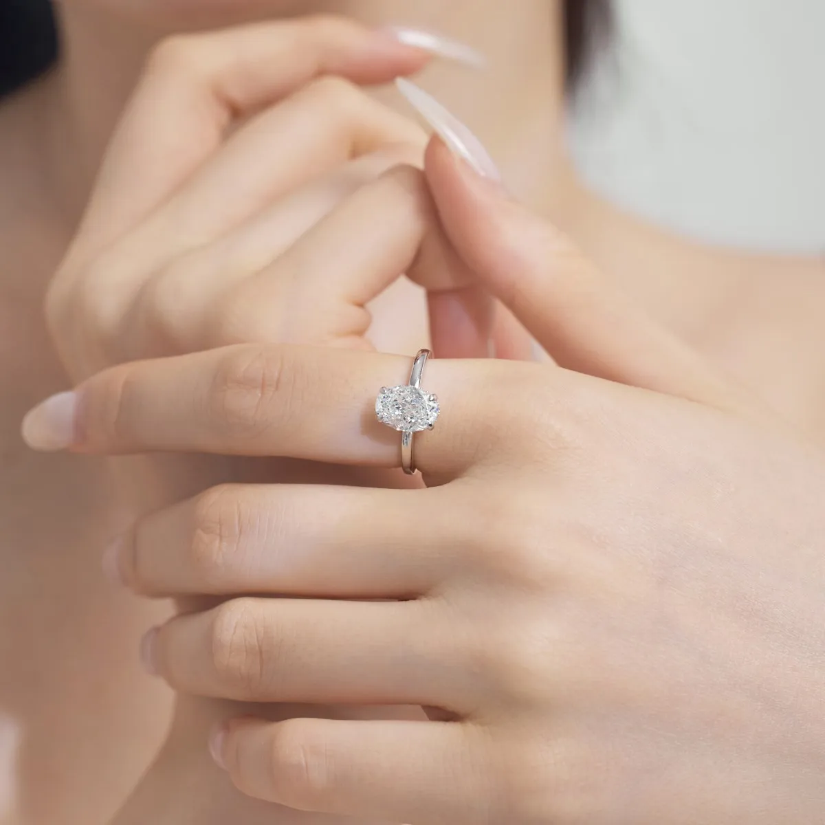 KAKODIY Cubic Zirconia Jewelry Oval Round Electroplated Promise Ring Women Personalized 925 Sterling Silver Women's Wedding Ring detail 4