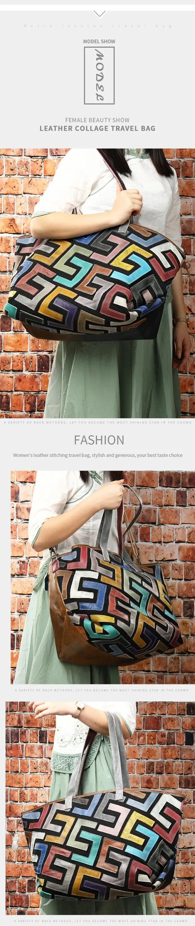 Westal 027 Online Shopping Bag Vintage Women's Genuine Leather Bags