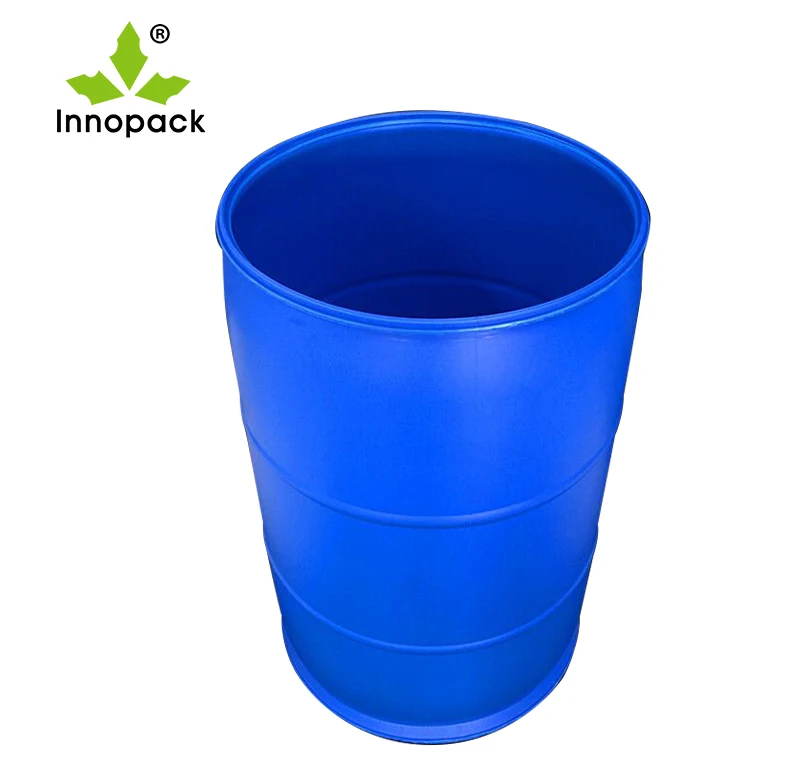 200 Liter HDPE Blue Plastic Oil Drum with Two Spout Lid and Lock Ring