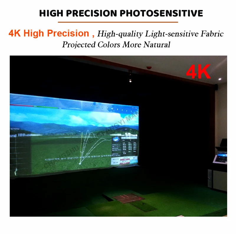 Custom Home Golf Game Triple Layer Simulator Impact Screen 3d Mesh