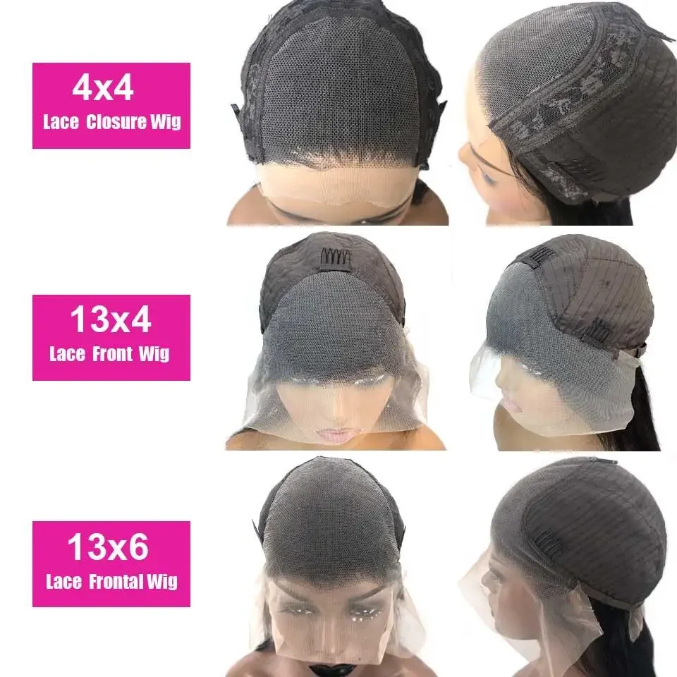 13x6 HD Deep Wave Lace Frontal Peruka Czekoladowo-brązowa Peruka z ludzkich włosów bez kleju_voghion.com