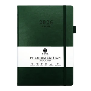 2026 Business Daily Planner High Quality PU Cover A5 Size with Monthly Index Pages Corporate Gift Idea