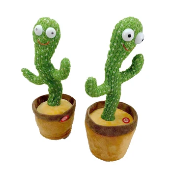 The Cactus Toy Dancing Singing 120 Song Talking Charging Recording Plush Funny Talk-Back Lighting dancing cactus