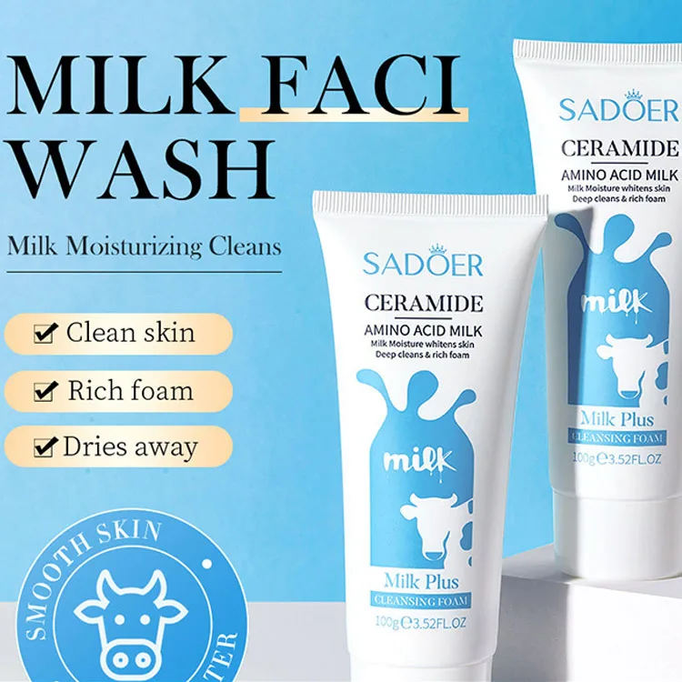 SADOER Milk Facial Wash - Deeply Moisturizing Cleanser