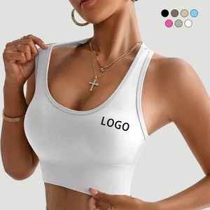 High Quality Seamless Sports Bra for Women Custom Logo Front Logo Position Gym Workout Plus Size Included