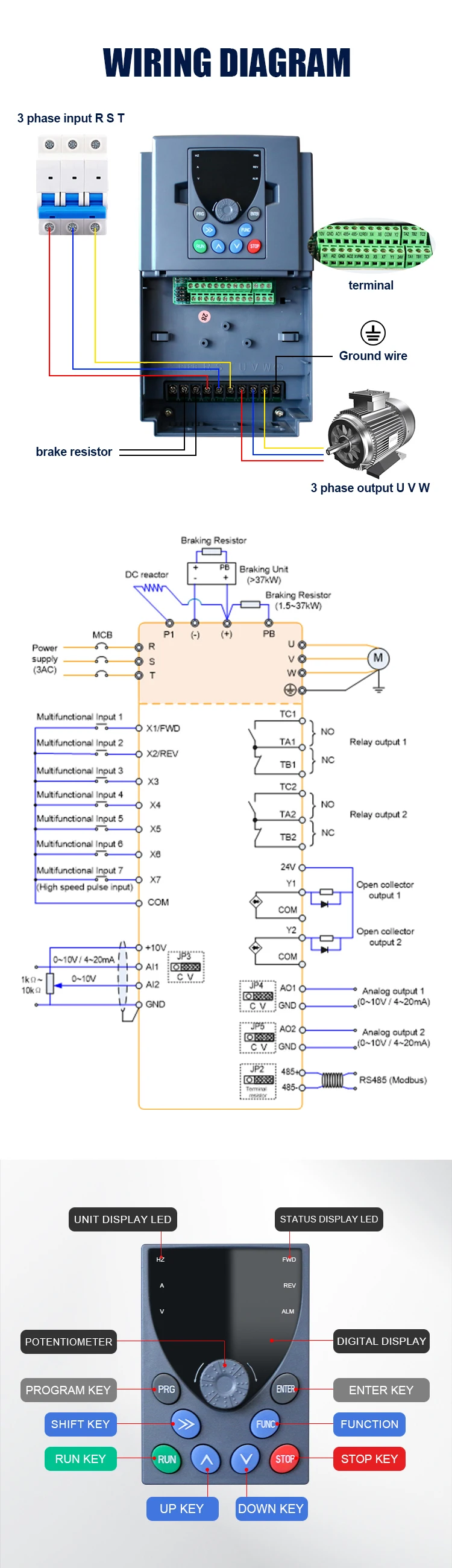 Variable Frequency Drive Converter 50hz to 60hz to 400hz 220v 3 Phase Ac 480vac air Compressor Board Circuit