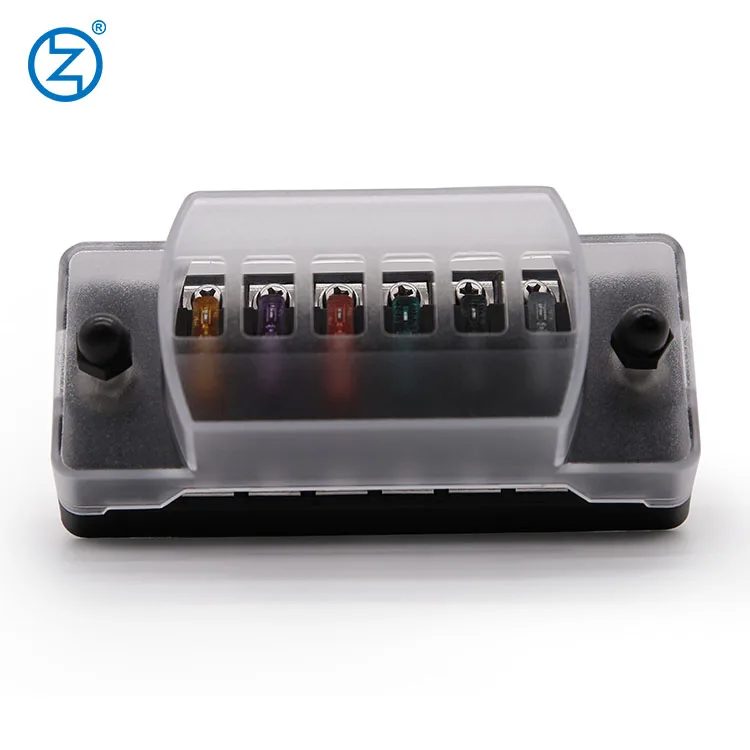 Universal 6 12 Way Fuse Box Holder Fuse Block with Standard Resettable Fuses