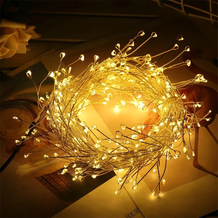 10m PVC Transparency Wire Led Light String Tree Led String Lights Flashing Outdoor Christmas LED String Fairy Light
