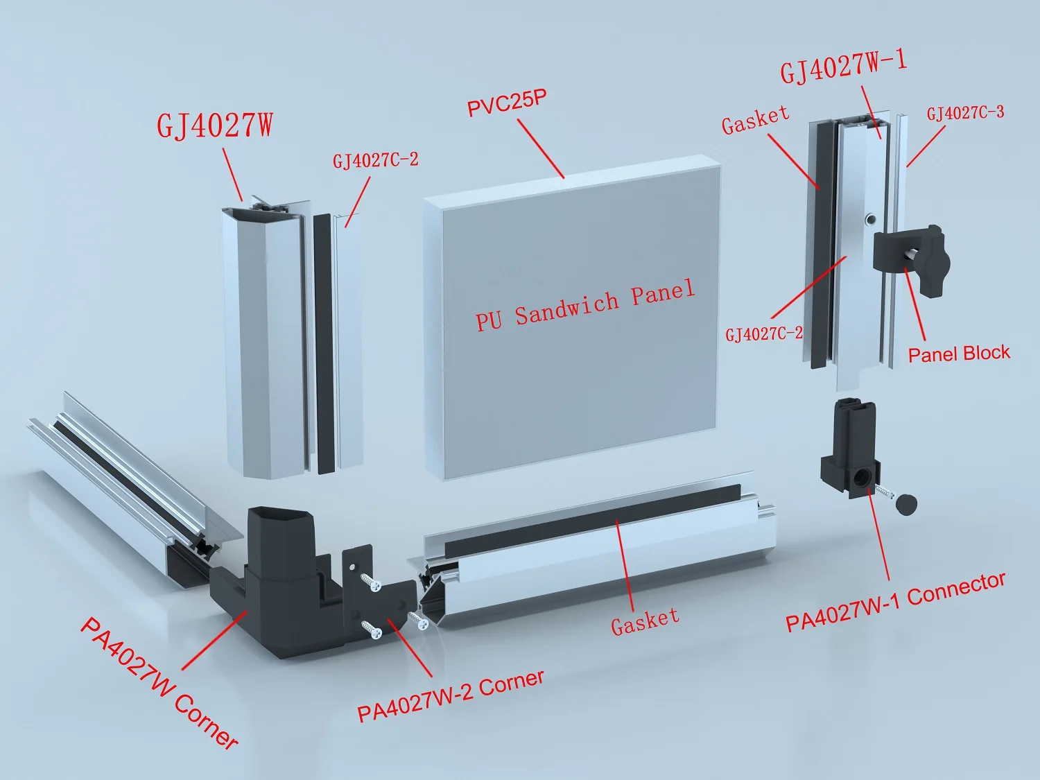 Hvac System Ahu Aluminum Profile With Thermal Break Air Handling Unit ...