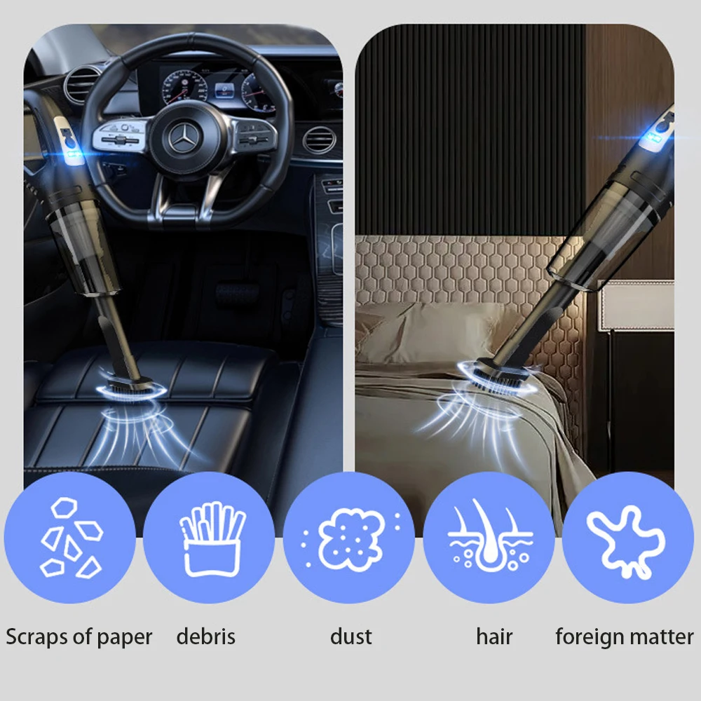 Rechargeable 120W 12v Small Handheld Car Dustbuster Wet/Dry Vacuum Cleaner with Powerful Suction for Car and Home - view 6