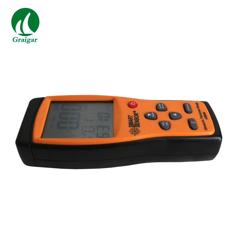 Acier SMART SENSOR AS860 Mesureur de jauge dépaisseur numérique à ultrasons 1.0-300.0mm 