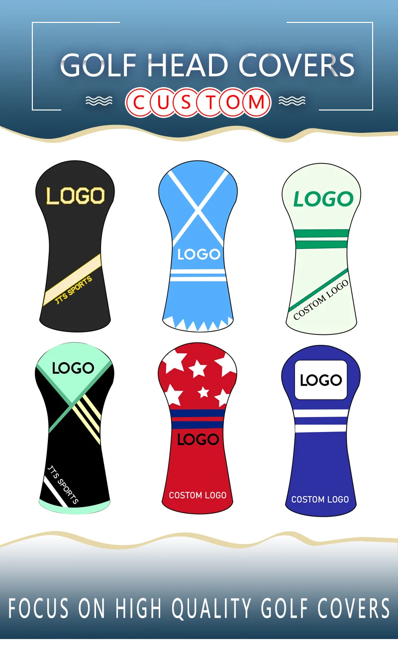 Hand Made Plaid Tweed Wool Material Barrel Custom Logo Golf Head Cover