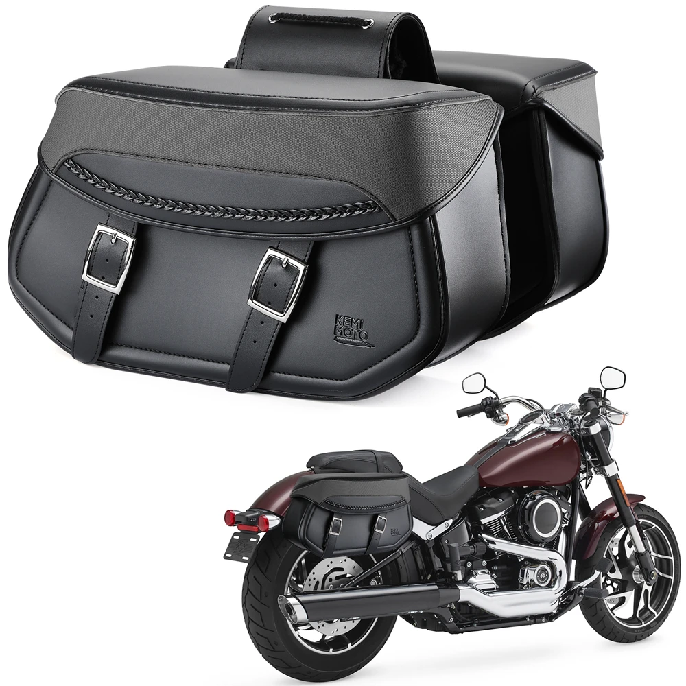 Motorcycle Saddlebags Universal Throw Over Saddle Bag For Sportster