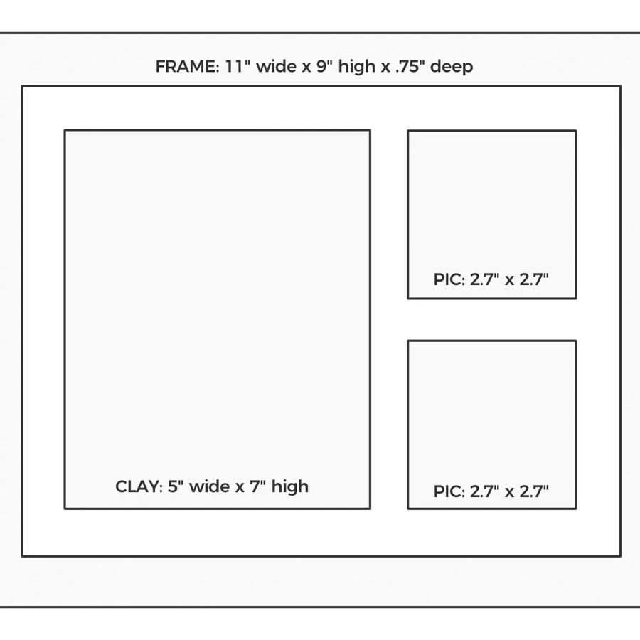 Popular Pawprint Keepsake Kit Dog Pet Paw Imprint Clay Threeframe Wood