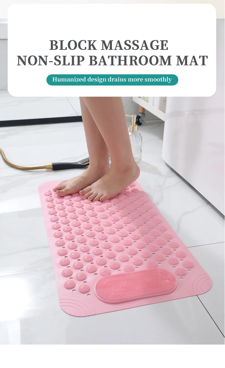 High Quality Multicolor Silicone Bath Mat Set Pvc Material Shower