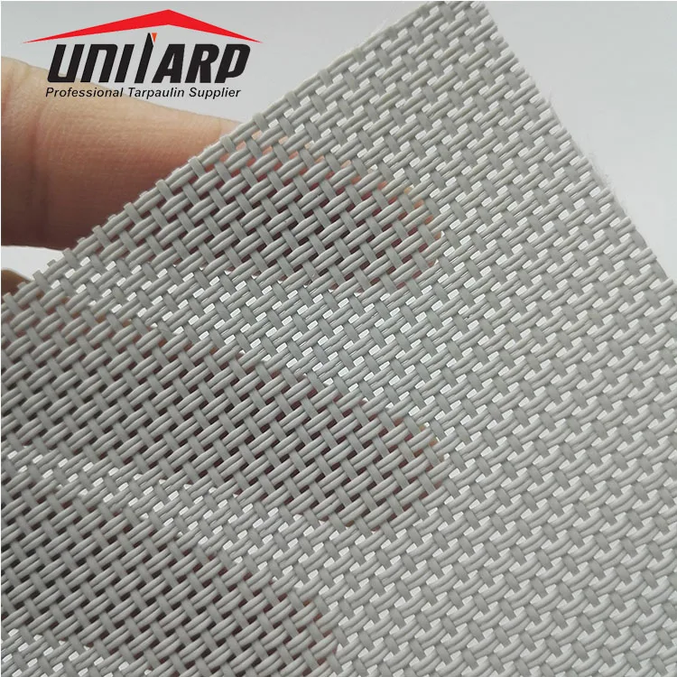 Sun Protection 1000D Reinforced Polyester PVC Coated Mesh Roller Blind Mesh Fabrics