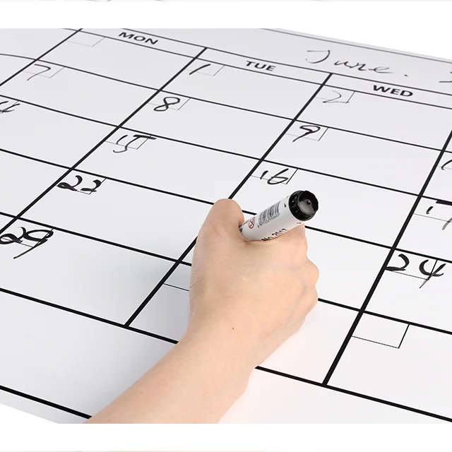 HOMIDEK календарь склеенный доска ежемесячный Еженедельный ежедневный блокнот с 5 маркерами и 1 ластиком для белой доски