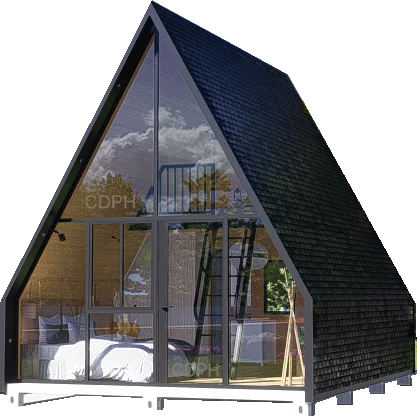 CDPH Fully Furnished Foldable Fast Build Luxury Mobile Prefab Home Kit Expandable Container House With Triangle Roof