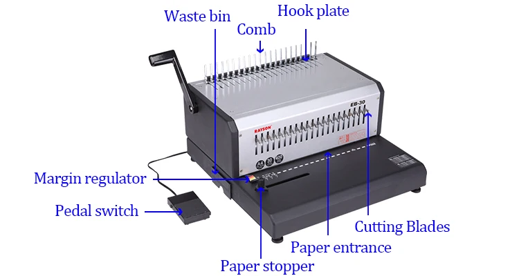 RAYSON EB-30 Comb Binder - High Quality Electric Binding