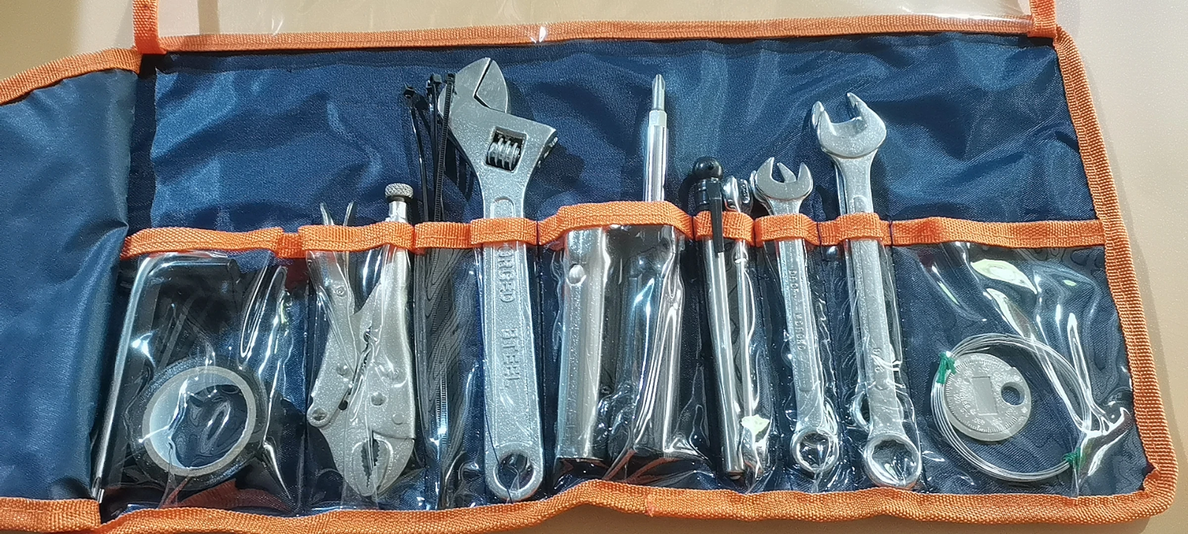 Motorcycle Repair Tool Kit Roadside Tool Roll Kit Set For Harley Emergency Tool Kit For