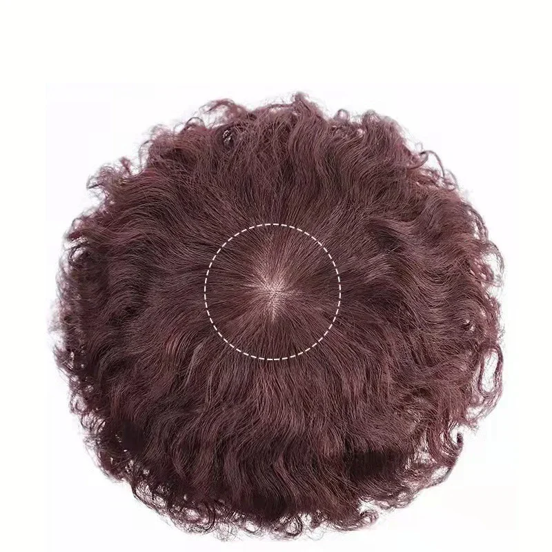 100 % Echthaar, Corn Wave-Stil, realistischer Haaraufsatz für Frauen, Rosennetz, 3 Clips, 15,2 cm, Clip-in-Verlängerung_voghion.com