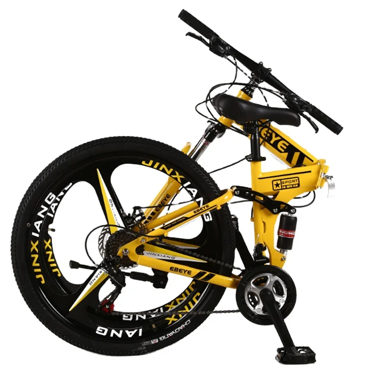 2025 New Yellow Folding Bike 26 Inch Bikes Made in China/cheap Wholesale Mountain Bike Road Bicycles for Sale Folding Bike
