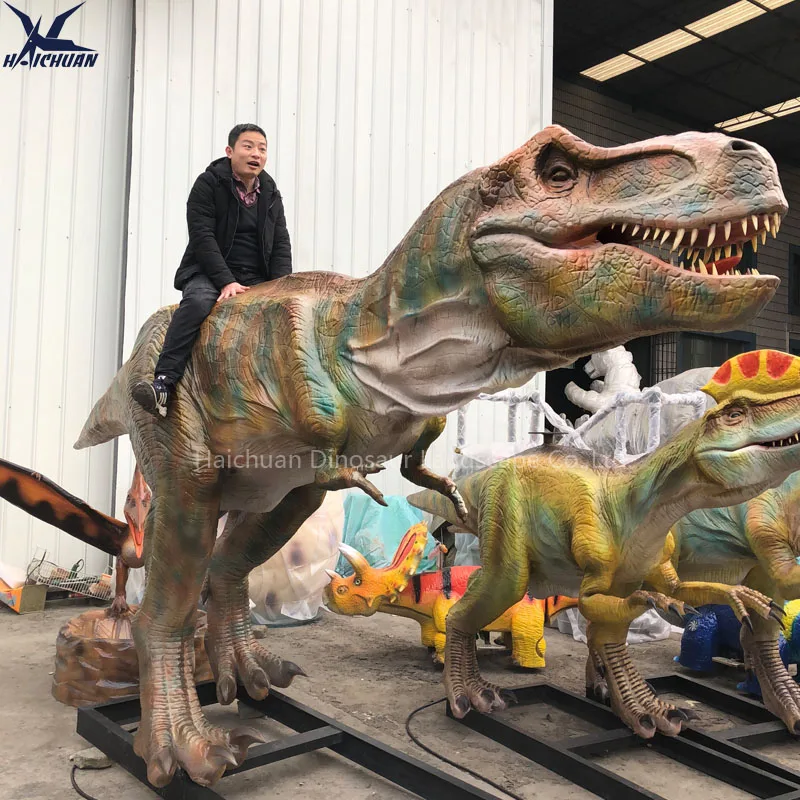 Real Looking Infrared Sensing Automatic Moving Mechanical Dinosaur Model for Electric Dinosaur Play Park China Dinosaur Supplier
