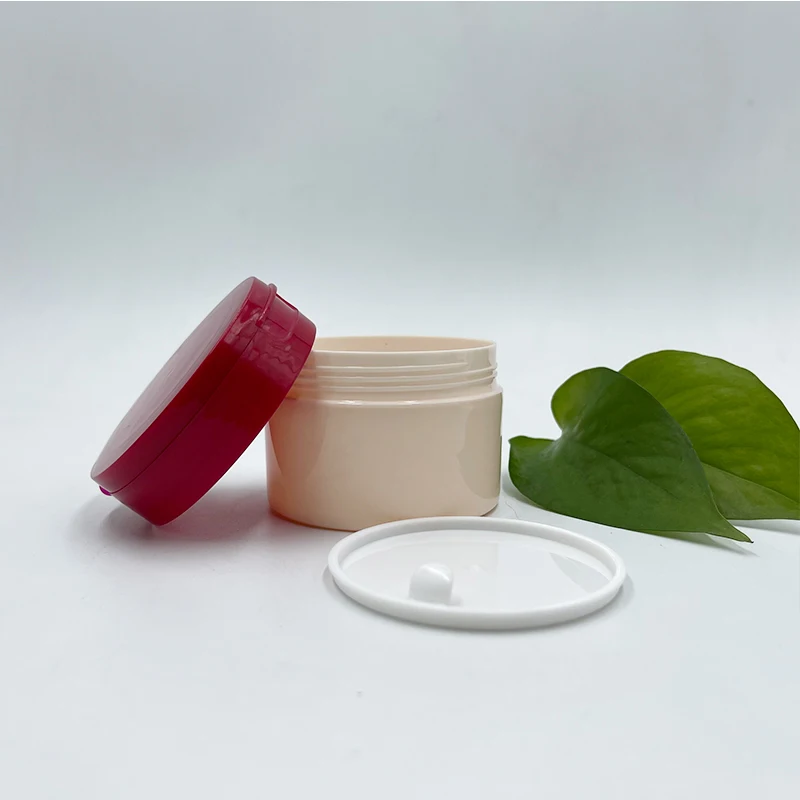 80G PP Face Skin Care Beauty Round Cosmetic Oackaging Jar With Flip Cap