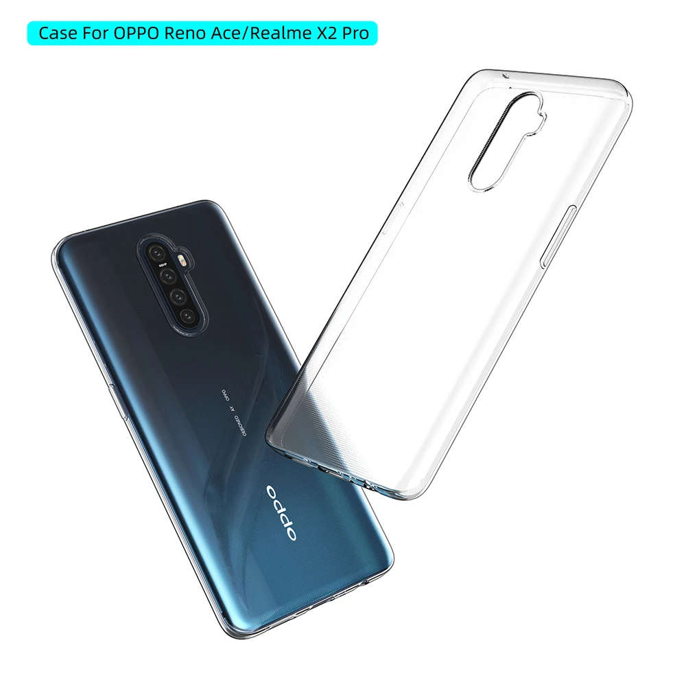 Clear for Realme X2 Pro Case, Ultra Thin Slim Anti-Scratch Flexible Soft  TPU Bumper Back Cover Phone Case for Oppo Realme X2 Pro