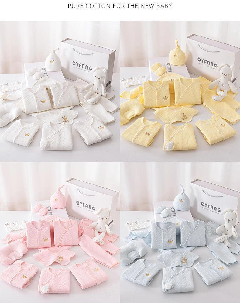 Wholesale 15pcs 18pcs 20pcs Solid Newborn Baby Birth Gift Set Baby ...