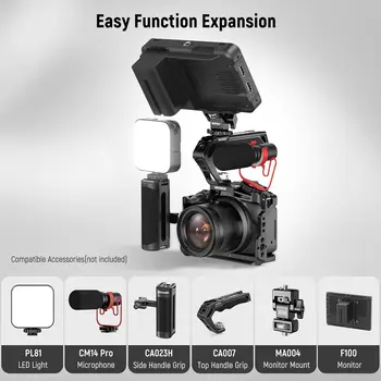 NEEWER Aluminum Video Rig ARRI Holes R50 Camera Cage Compatible with Canon EOS R50 product image