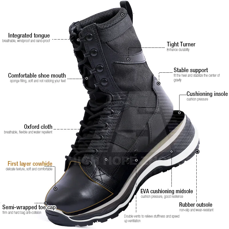 Мужские и женские тактические армейские ботинки, Военная обувь, ботильоны для пустыни, полицейские ботинки, Рабочая обувь для мужчин