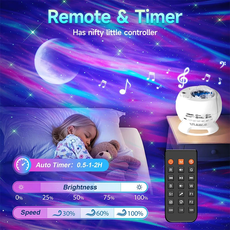 Fábrica de China Precio bajo Residencial 5W Alexa Blue Laser Smart Wifi Music Star Proyector