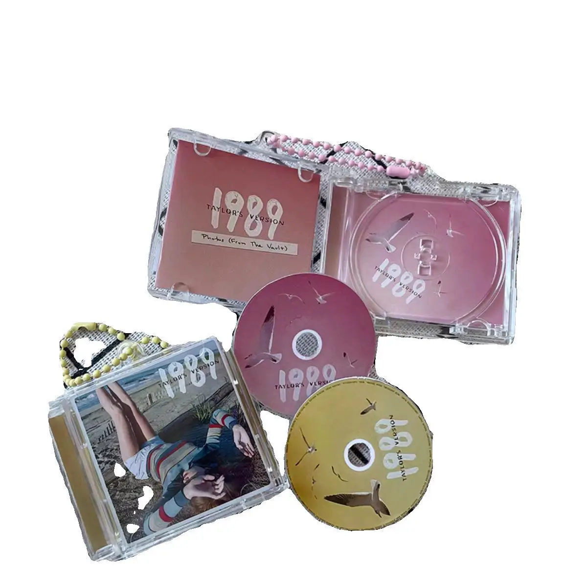 Custom Mini NFC CD Keychain Round Printed CD Keychain Can Add Custom URL Link to Introduce Your Company Card