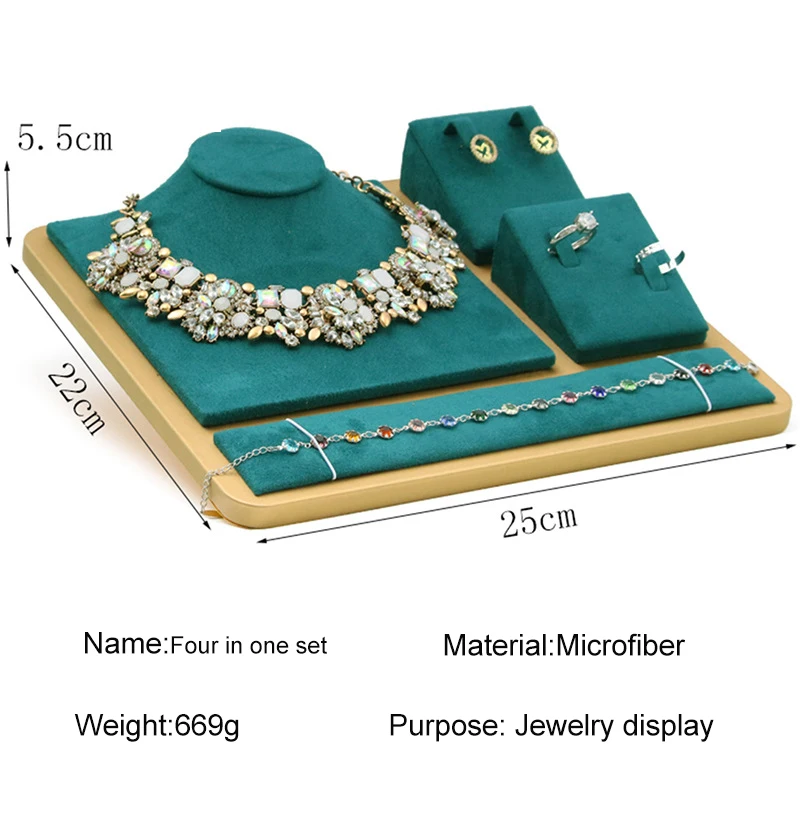 Luxury jewelry display stand set with premium surface finish
