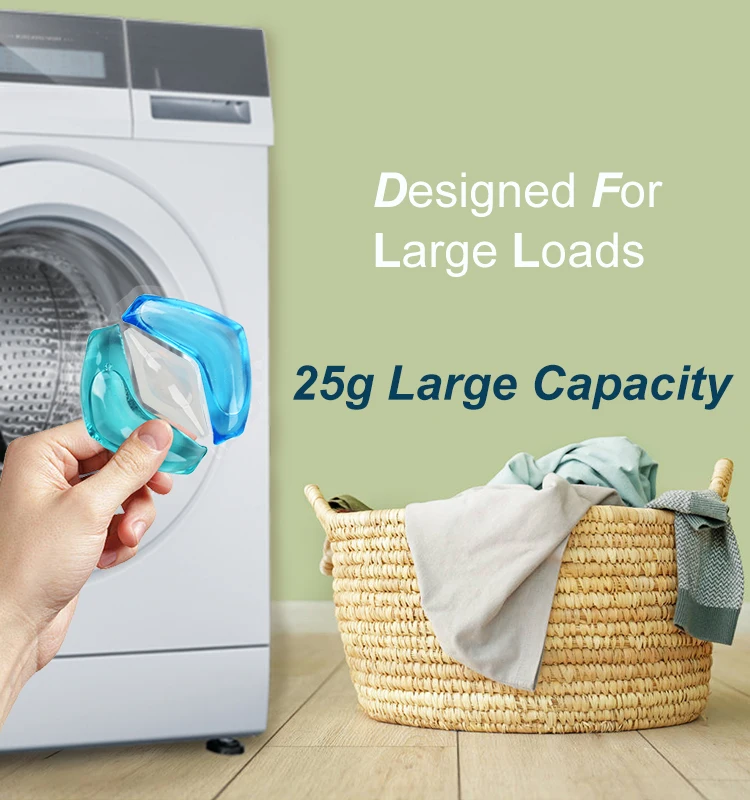 25g Laundry Detergent Pods Wash Clothes Washing Liquid 3 In 1 Cleaning Supplies Household
