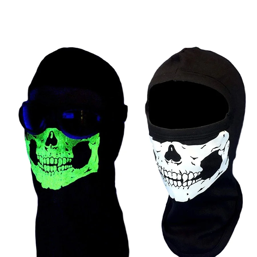 1pc Fabric Ghost Mask Balaclava Skull Hood White