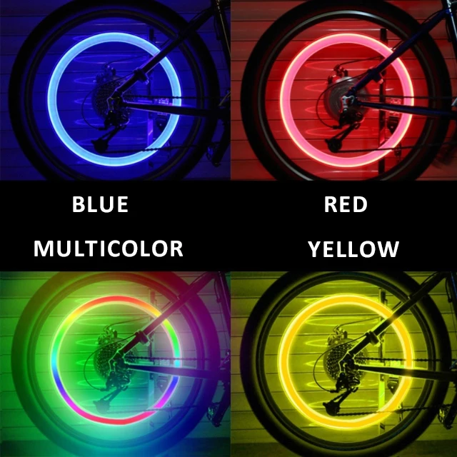 Colors Bicycle Motorcycle Accessories Bike Led Tire Valve Light